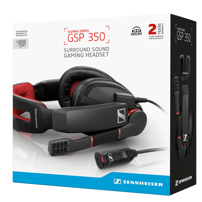 森海塞尔(Sennheiser)GSP 350专业游戏线控耳机 黑色高清大图