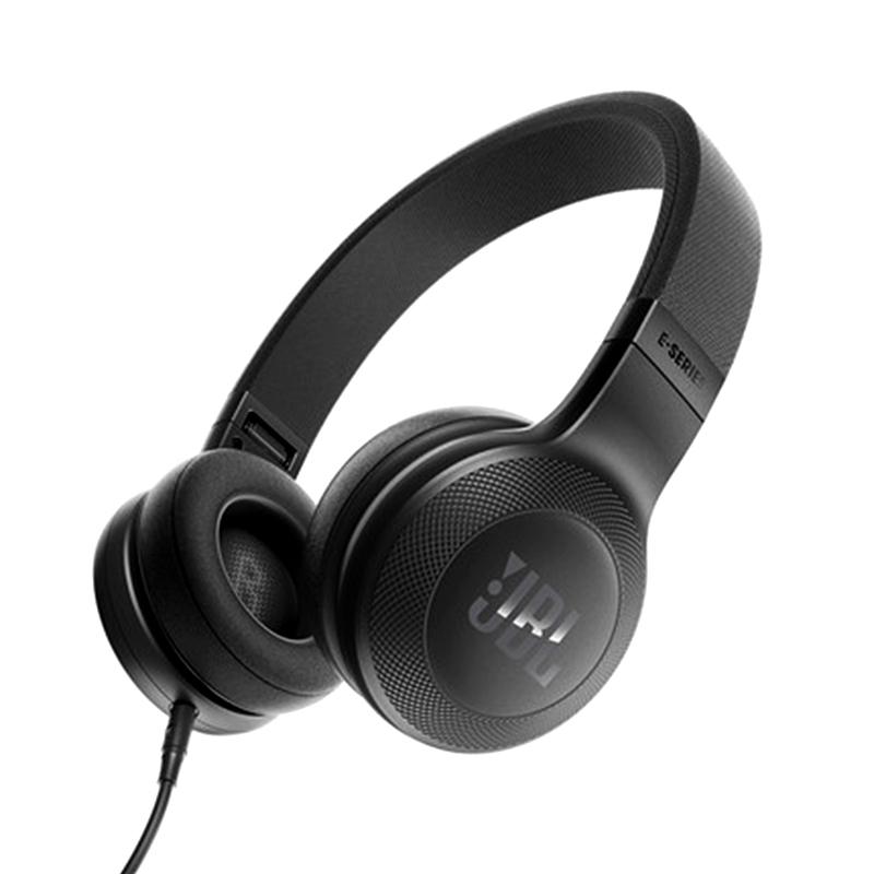 JBL E35 头戴式音乐耳机 通用麦克风 便携HIFI重低音耳机 有线耳机带麦 蓝色
