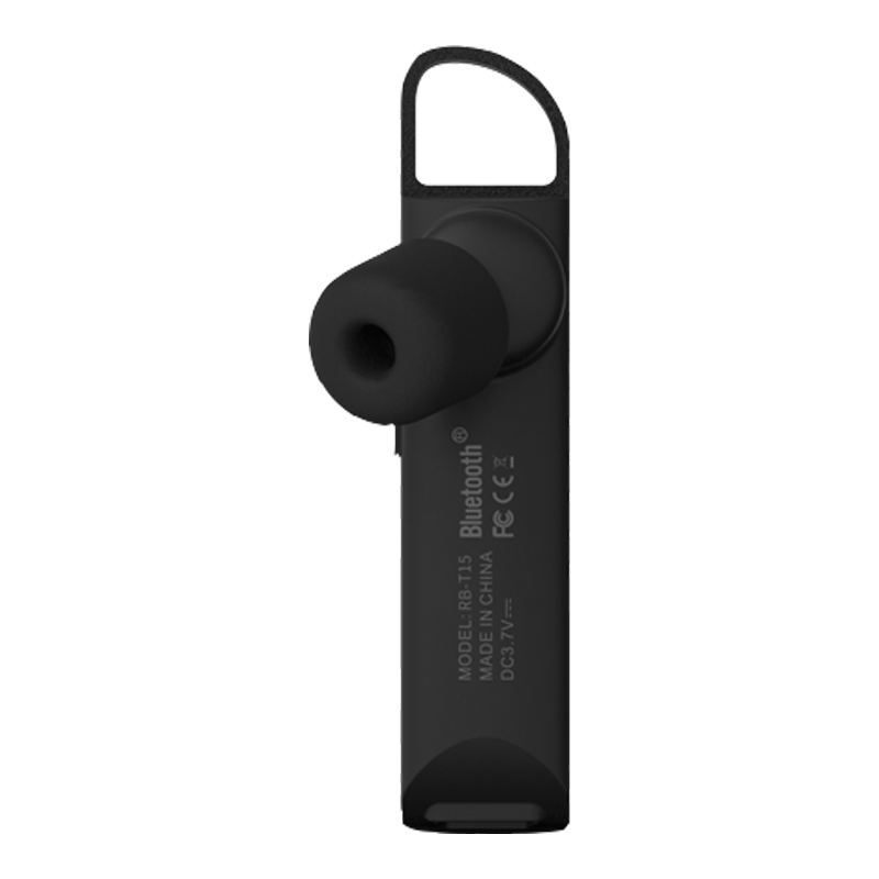 睿量Remax T15商务蓝牙耳机 语音来电提示 蓝牙4.1智能一拖二手机耳机入耳式 黑色