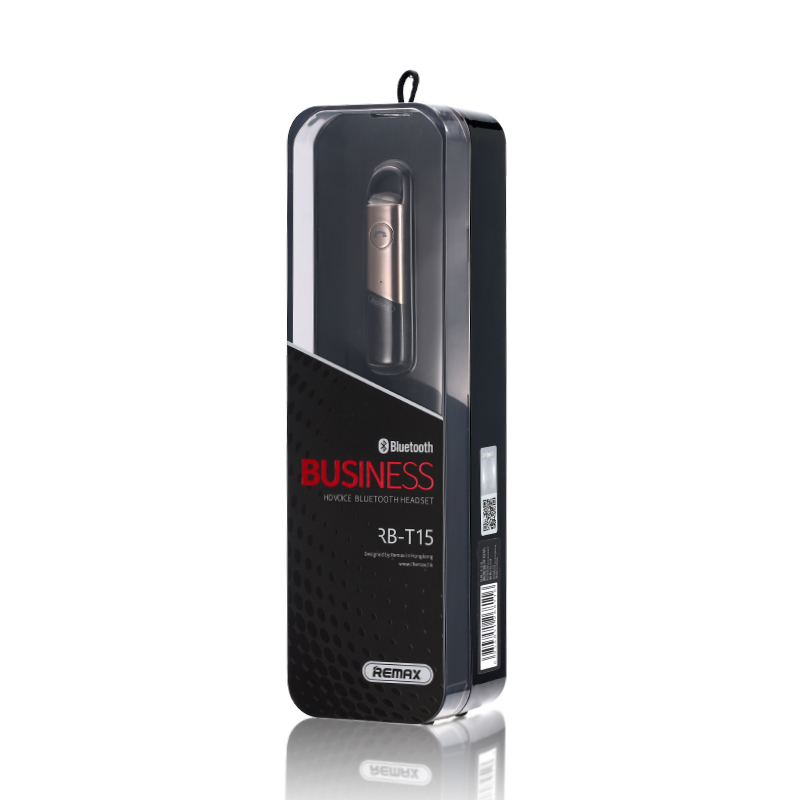 睿量Remax T15商务蓝牙耳机 语音来电提示 蓝牙4.1智能一拖二手机耳机入耳式 黑色高清大图