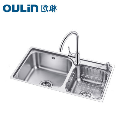 欧琳(OULIN)OLWG7212A双槽套餐配精铜龙头