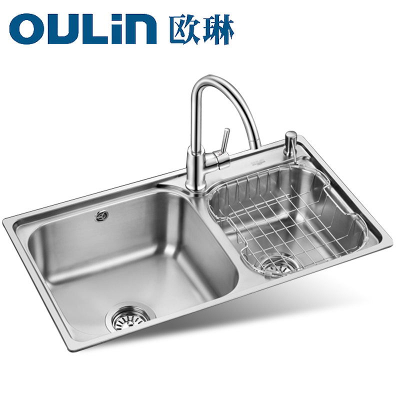 欧琳(OULIN)OLWG7212A双槽套餐配精铜龙头