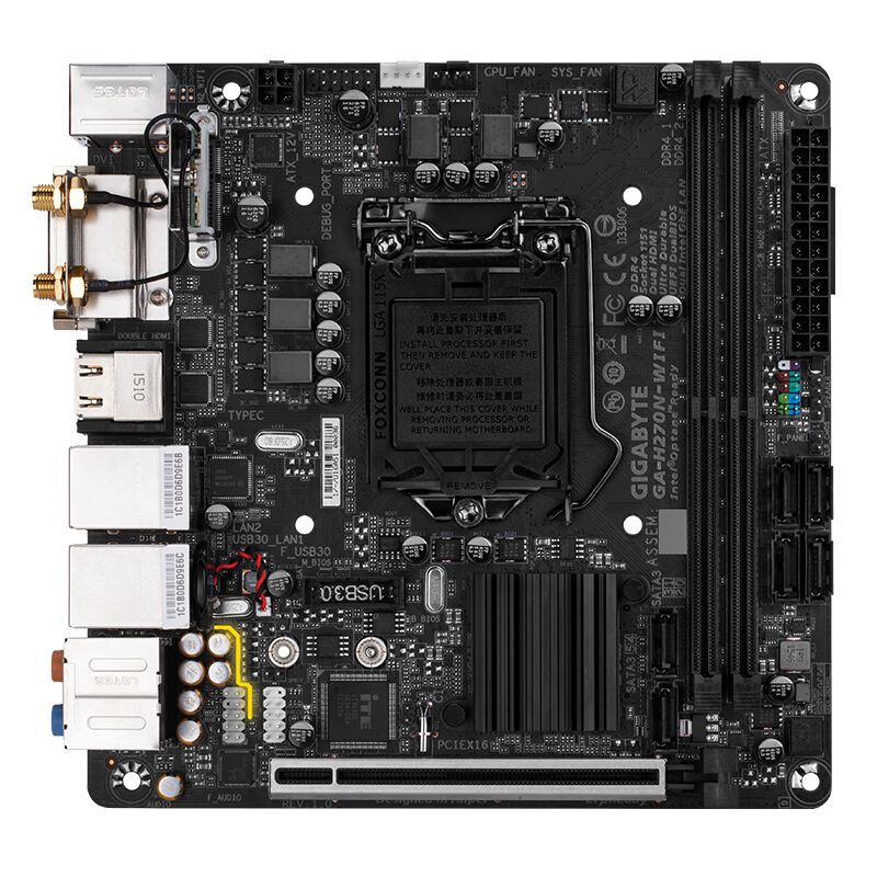 苏宁自营技嘉(GIGABYTE)H270N-WIFI 主板 (Intel H270/LGA 1151)