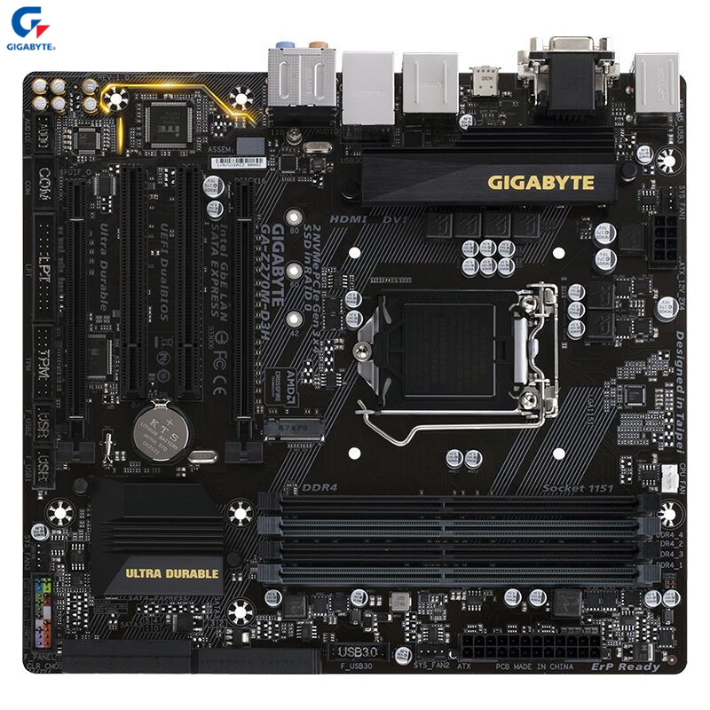 苏宁自营技嘉(GIGABYTE)Z270M-D3H 主板 (Intel Z270/LGA 1151)