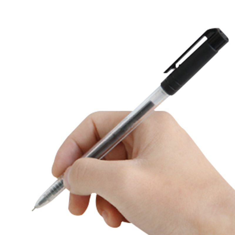 得力deliS52中性笔碳素笔0.5mm水笔签字笔黑笔办公学生文具书写笔黑色