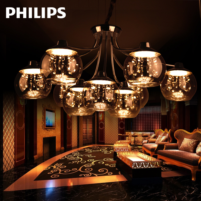 飞利浦(PHILIPS)LED吊灯 客厅卧室会议室餐厅璀璨时尚大气欧式水晶吊灯朝露