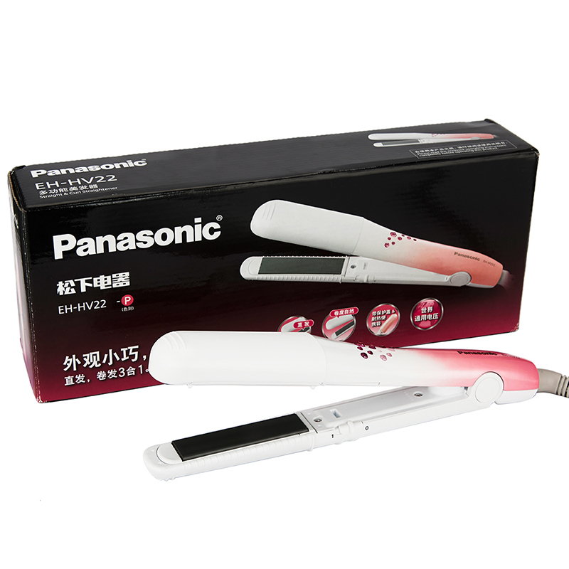 松下(Panasonic)EH-HV22-P多功能美发器电卷发棒卷发器夹板直发器干发适用