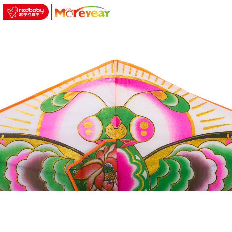[苏宁红孩子]MoreYear 金粉蝴蝶风筝 儿童户外好飞玩具 金粉蝴蝶风筝+线板+风筝线