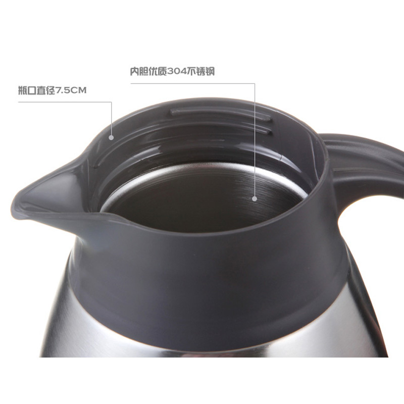 象印(ZO JIRUSHI) 保温壶SH-FE19办公车载真空热水瓶不锈钢水具咖啡壶/暖水瓶 不锈钢色 1.9L