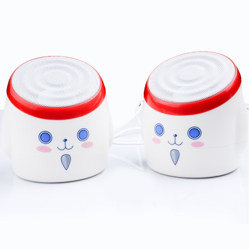 LOYFUN/乐放 LF-821多媒体小音箱卡通可爱创意音箱音响USB小音响红色