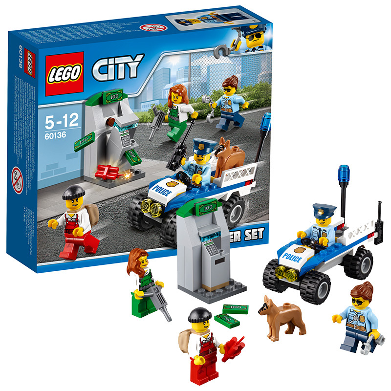 LEGO 乐高 City城市系列 警察局入门套装60136 塑料玩具50-100块6-14岁