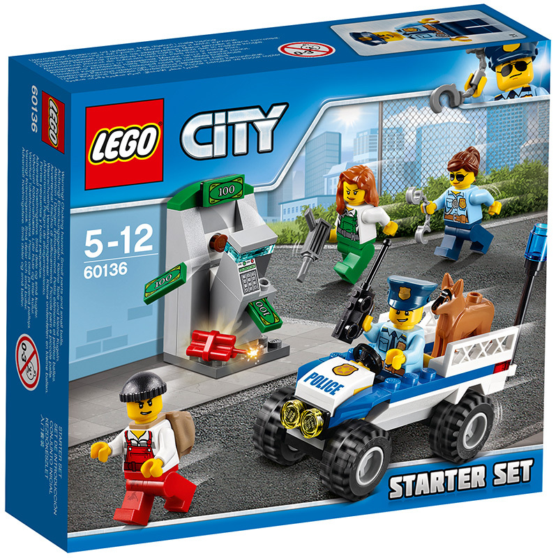 LEGO 乐高 City城市系列 警察局入门套装60136 塑料玩具50-100块6-14岁