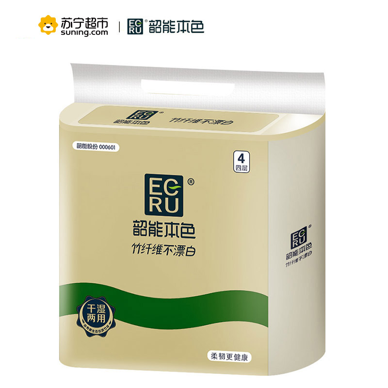 韶能本色 卫生纸 真情系列4层140g压花有芯卷纸*4卷高清大图