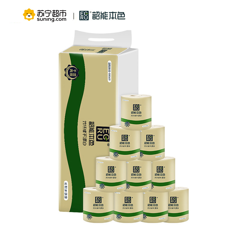 韶能本色 卫生纸 真情系列4层180g压花有芯卷纸*10卷高清大图