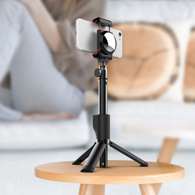 手机自拍杆 蓝牙自拍 三脚架自拍杆 折叠支架苹果6splus 5s华为p9自拍