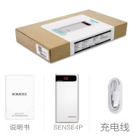 罗马仕(ROMOSS)sense4P LED数显屏 移动电源/充电宝 10400毫安 白色 苹果/安卓/手机/平板通用