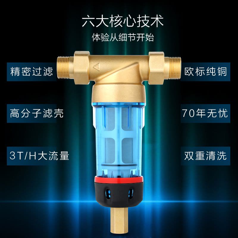 海尔(Haier)前置过滤器HSW-PF2 家用双冲洗主水管净水器图片