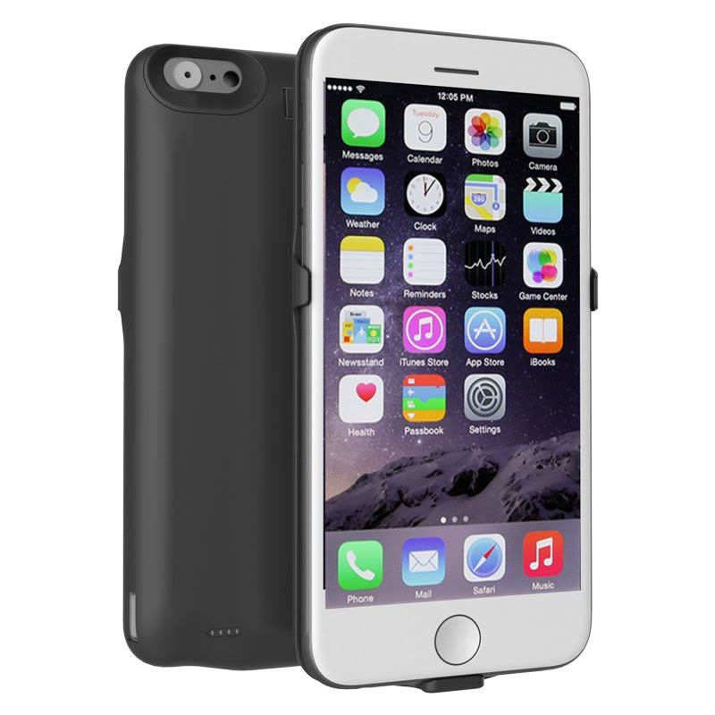 罗马仕(ROMOSS)EN100高雅黑10000毫安苹果背夹电池 iPhone 6Plus/6S Plus充电图片