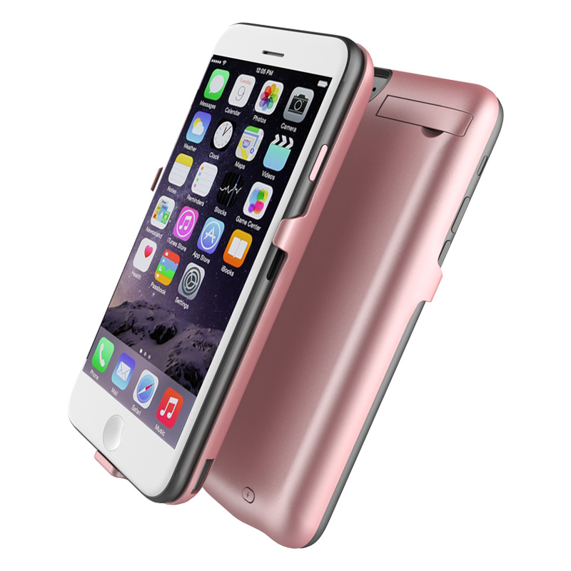罗马仕(ROMOSS)EN100玫瑰金10000毫安苹果背夹电池 iPhone 6Plus/6S Plus充电高清大图