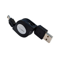 酷比客 黑色 0.8M USB2.0 MicroUSB伸缩数据线 LCCPSTUAMMCMBK-0.8M (根)