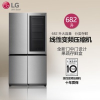 LG冰箱GR-Q23FGNGM 682升 银色 SIGNATURE玺印 风冷无霜 多门冰箱 自动开门 变温多功能储藏室