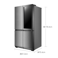 LG冰箱GR-Q23FGNGM 682升 银色 SIGNATURE玺印 风冷无霜 多门冰箱 自动开门 变温多功能储藏室