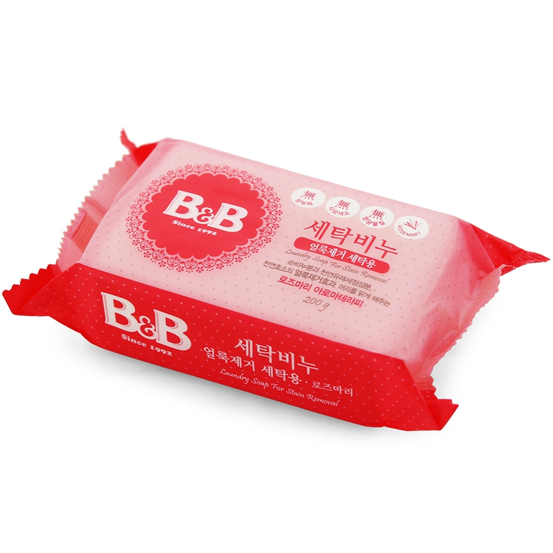 韩国原装进口韩国本土保宁BB皂婴儿洗衣皂宝宝专用抗菌尿布皂200g*4迷迭香味
