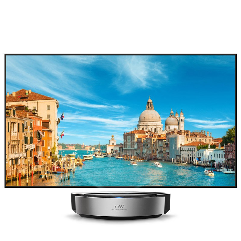 坚果jmgos1激光电视120吋抗光屏3000ansi超短焦3d4k1080p超高清双频5g