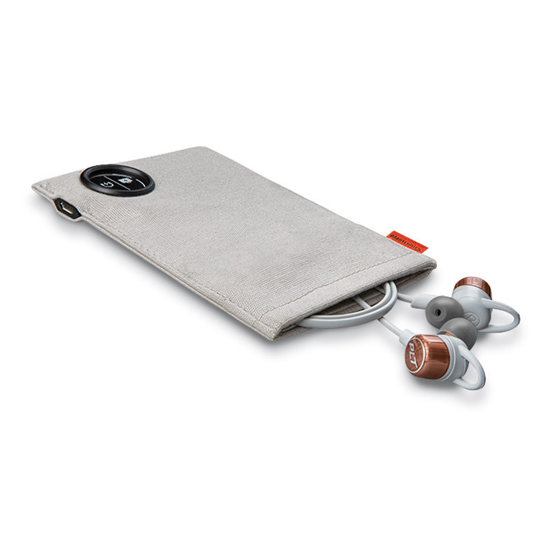 Plantronics/缤特力 BackBeat GO 3豪华版立体声音乐蓝牙耳机线控 橙灰色