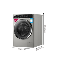 LG洗衣机WD-QH450B7H 银色 DD变频直驱电机10KG臻净系列洗干一体机 蒸汽清新 多样烘干 95°C煮洗