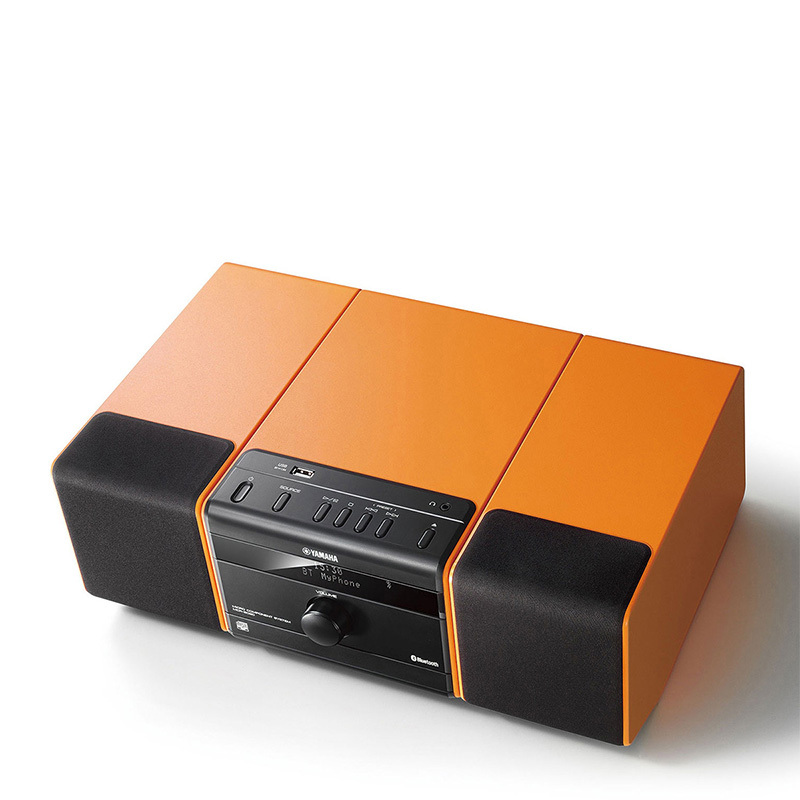雅马哈(Yamaha)MCR-B020 迷你音响卧室迷你组合 CD播放机音箱组合套装 蓝牙/USB/FM 橙色