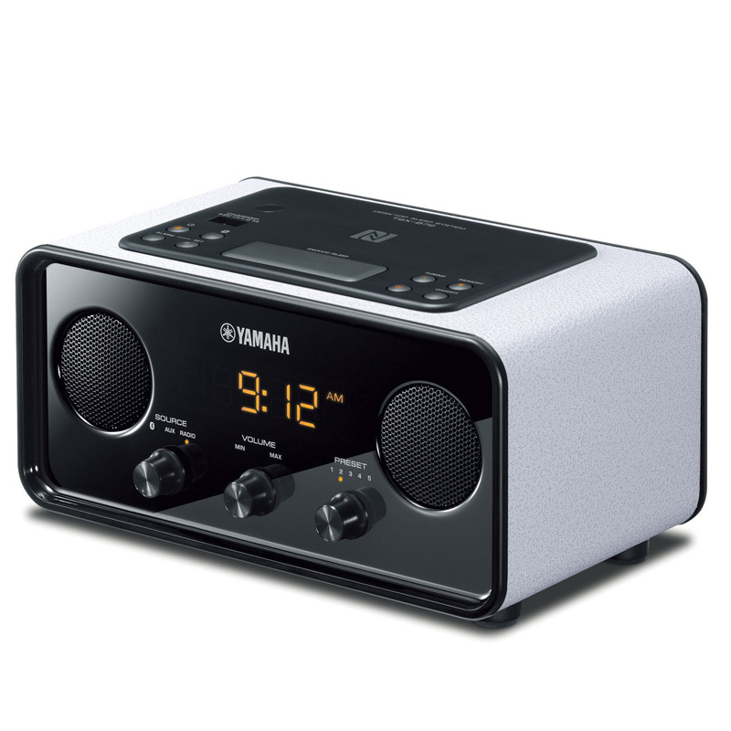 雅马哈（Yamaha）TSX-B72 迷你音响 蓝牙音箱 FM收音机床头闹钟 红色