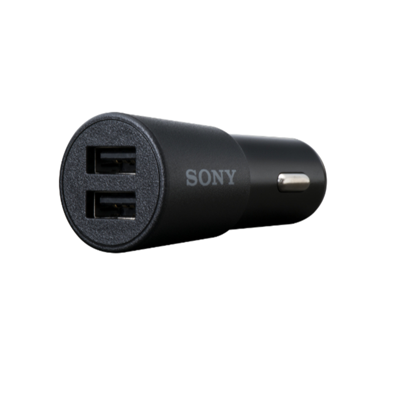 索尼(SONY)车载充电器 CP-CADM2(黑色)快充 汽车车充 一拖二汽车点烟器式车充 双usb车用手机充电器