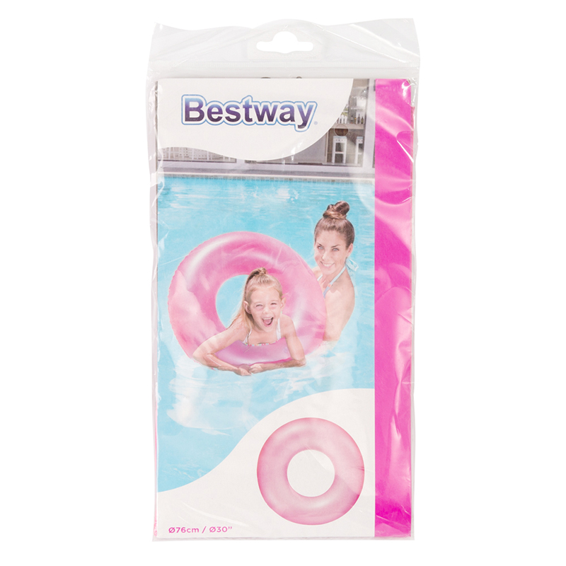 [苏宁自营]百威 Bestway 儿童充气雾状料游泳圈 水上游玩泳圈36024红色高清大图