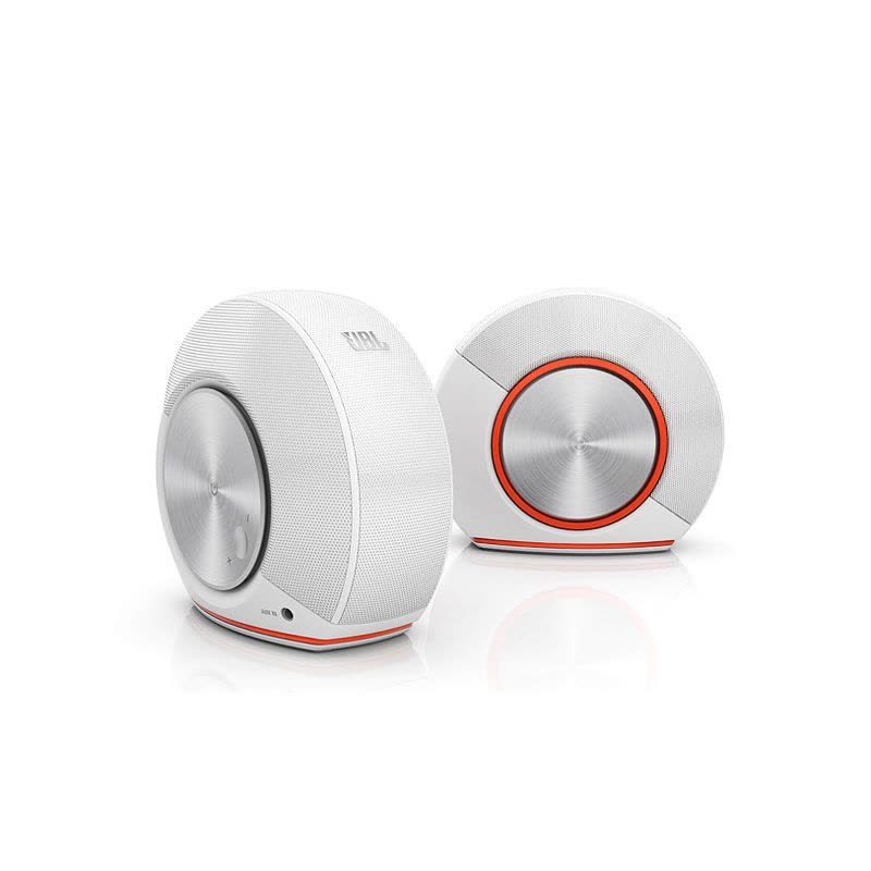 JBL Pebbles 音乐蜗牛 电脑小音箱 USB供电 低音炮 2.0迷你音响 典雅白色图片