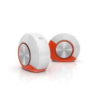 JBL Pebbles 音乐蜗牛 电脑小音箱 USB供电 低音炮 2.0迷你音响 活力橙色