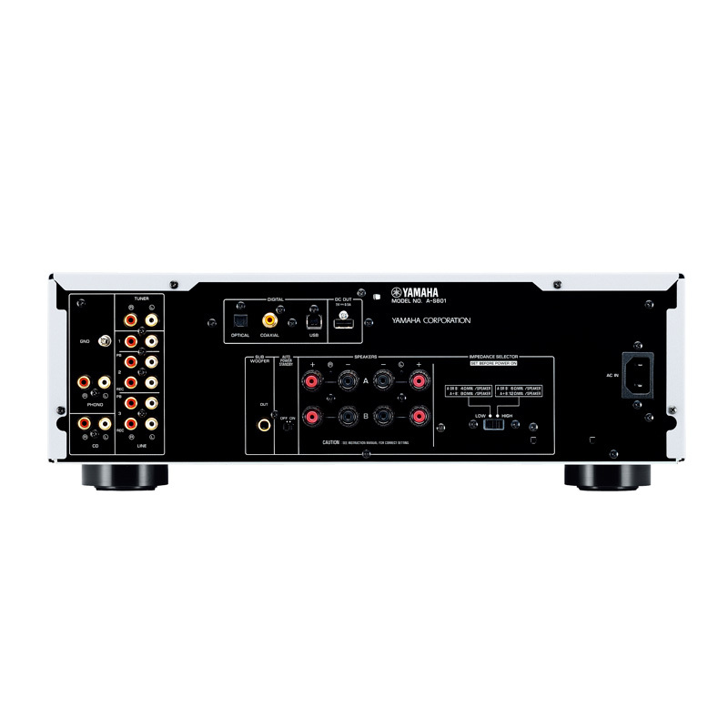 雅马哈（Yamaha）A-S801 Hi-Fi立体声功放机数字接口 银色