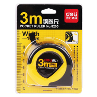 得力(deli)8205钢卷尺(黄)(10把装)