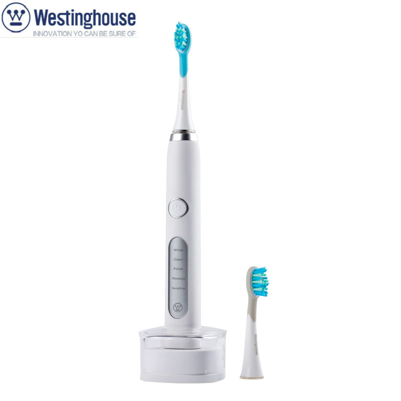 美国西屋(Westinghouse)电动牙刷成人充电式声波震动牙刷软毛防水 WT-501W(五大净齿功能)
