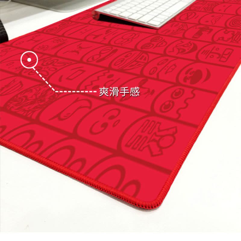 宜适酷(EXCO)MSP026 设计无二游戏鼠标垫 手指人 加大加长版红色布制图片