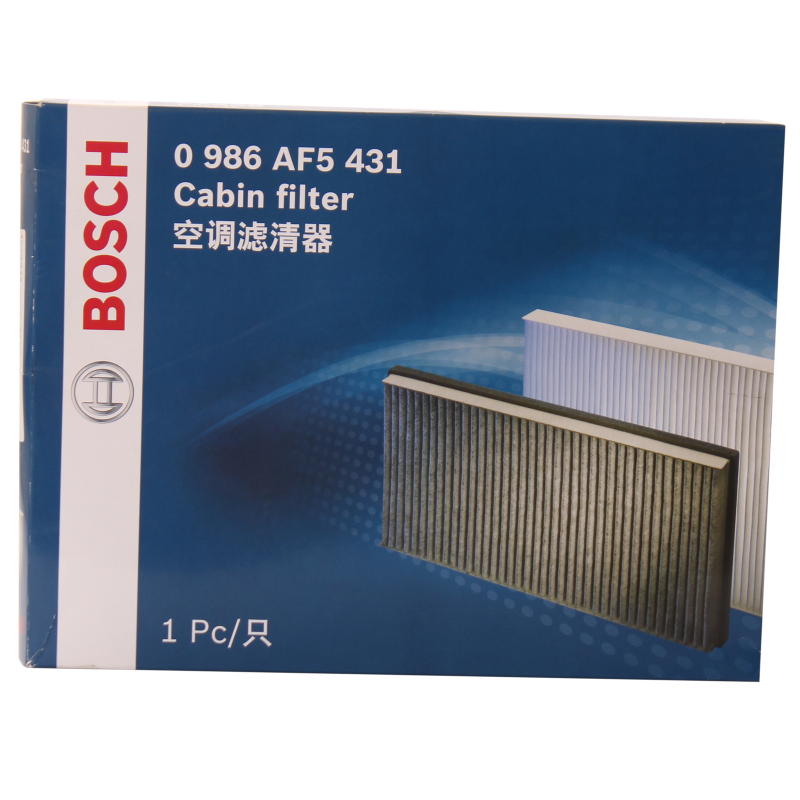 博世(Bosch)空调滤清器0986AF5431(开迪/CC/速腾/迈腾/高尔夫6/途观/途安/帕萨特B7/高尔夫5)