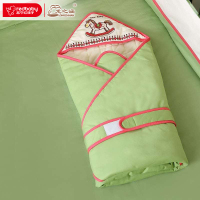 [苏宁自营]龙之涵婴儿抱被 初生儿包被 纯棉绣花宝宝抱毯 薄厚适中 四季可用