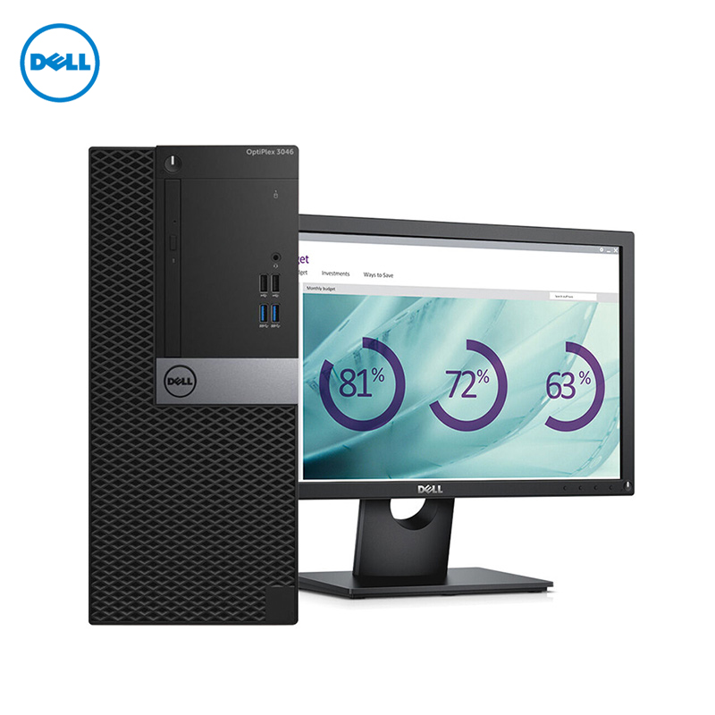 戴尔(DELL)商用Optiplex3050MT台式电脑 19.5英寸屏(i7-7700 4GB 1TB 2G独显 刻录 W10H)高清大图