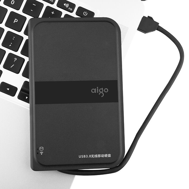 爱国者(aigo) HD816 1T 无线移动硬盘 USB3.0 黑色