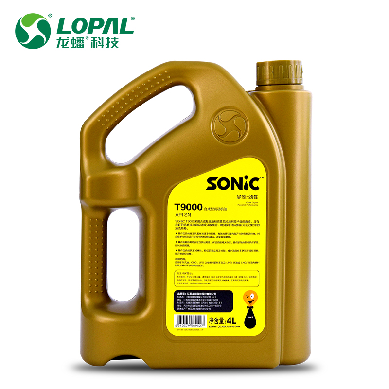 龙蟠SONIC T9000双燃料合成型机油SN 10W-40燃气发动机润滑油 4L