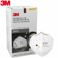 3M 防护口罩 9002V 升级版头戴式KN90 呼气阀 防雾霾 防PM2.5 秋冬男女无纺布配件 每盒25只