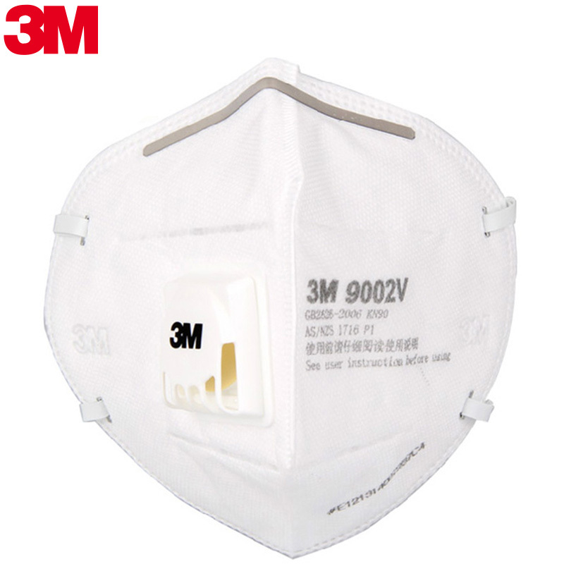3M 防护口罩 9002V 升级版头戴式KN90 呼气阀 防雾霾 防PM2.5 秋冬男女无纺布配件 每盒25只
