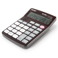 得力(deli)1516语音计算器(棕)(台)