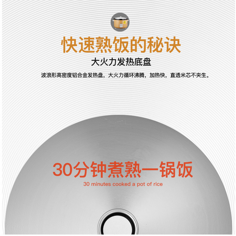荣事达(Royalstar)商用电饭锅RZ-120E全自动电饭煲12L容量酒店食堂大饭煲大饭锅大锅黑晶内胆不粘锅