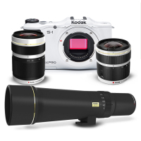Kodak/柯达 S1(12-45,42.5-160mm)套机 白色 微单相机翻转屏带WIFI